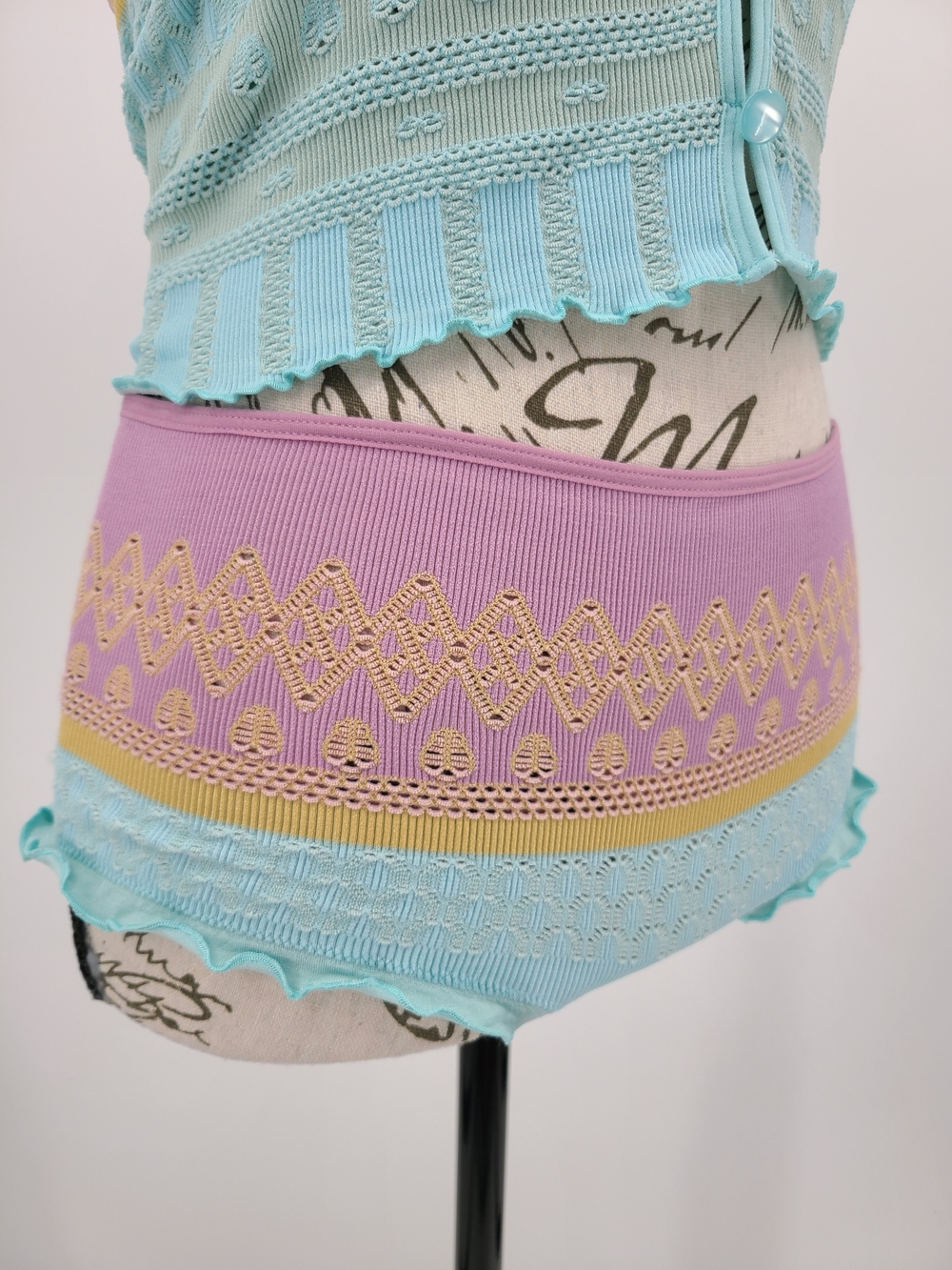 Anthropologie's LyreBird Knit Cropped Pajama Set Size Small - Picture 3 of 9